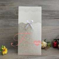 50pcs Free Elegant Pearls Printing Wedding Invitations Online Cheap